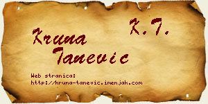 Kruna Tanević vizit kartica